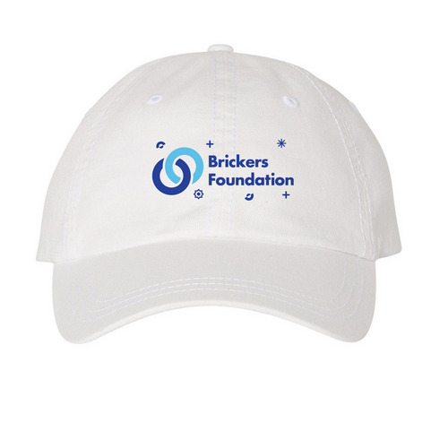 Foundation Graphics Logo Hat Collection, a White Printed Pigment Dye Baseball Cap