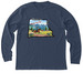 Camping with Friends, a Heather Navy Premium Long Sleeve Tee