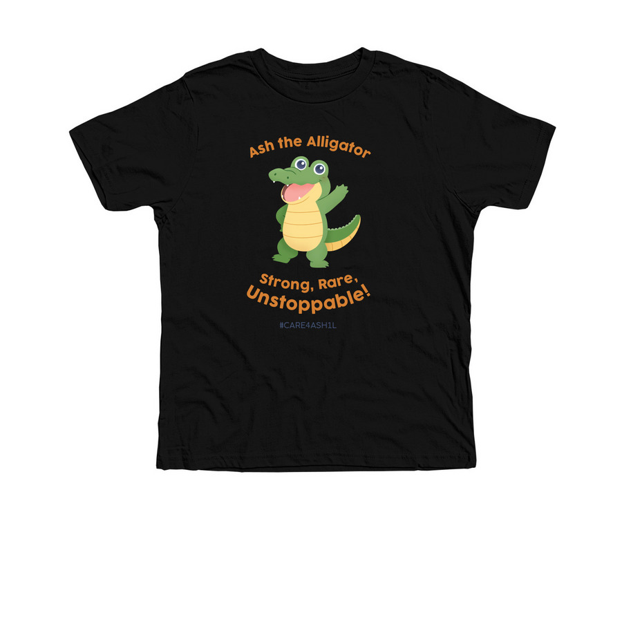 Care4ASH1L, a Solid Black Blend Premium Youth Tee