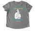 Strong heart. Bright smile, a Aluminum Grey Allmade Eco Triblend Women?s Scoop Neck Tee (back-view)