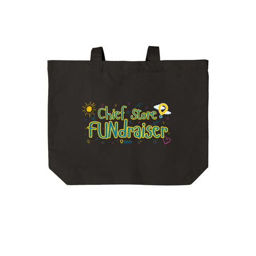 CSF Tote Bag, a Deep Black Cotton Canvas Tote Bag