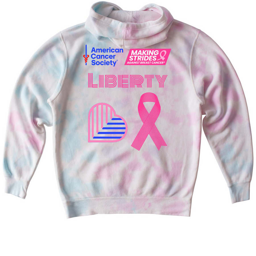 Dispatch & Control&nbsp;, a Cotton Candy Youth Tie Dye Pullover Hoodie (back-view)