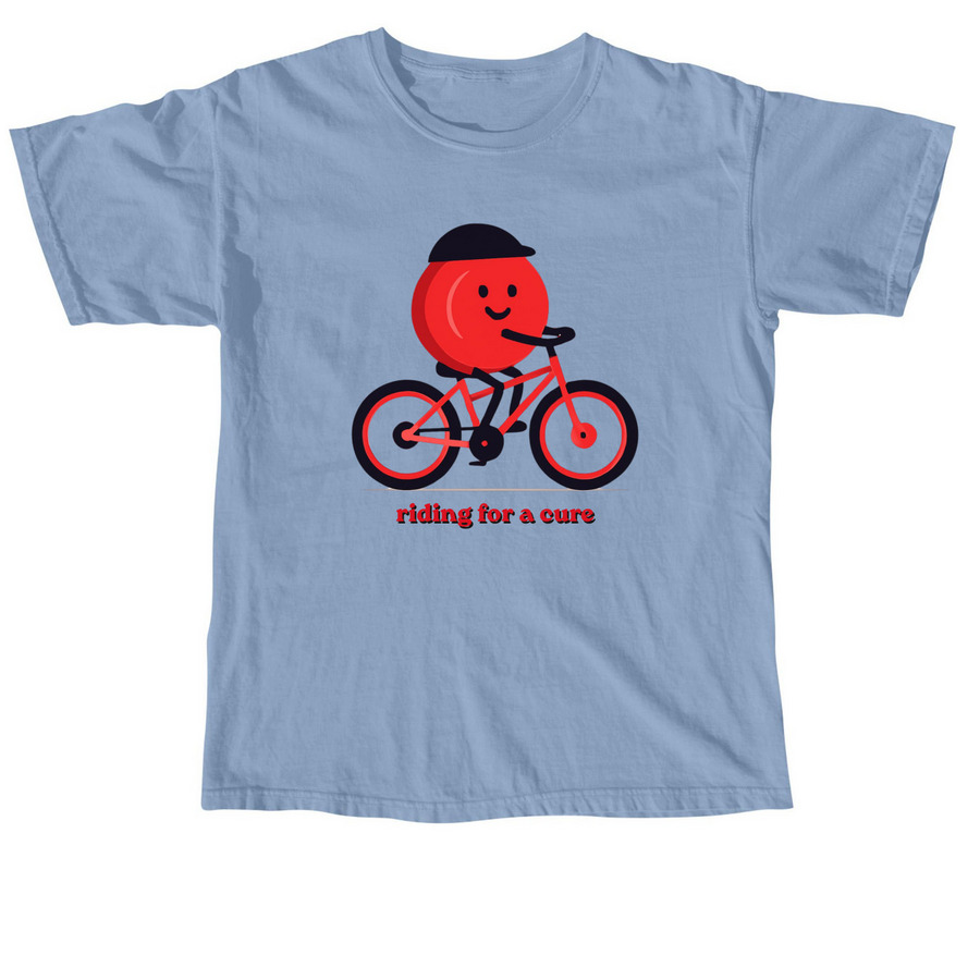 Riding For A Cure, a Washed Denim Comfort Colors Unisex Tee