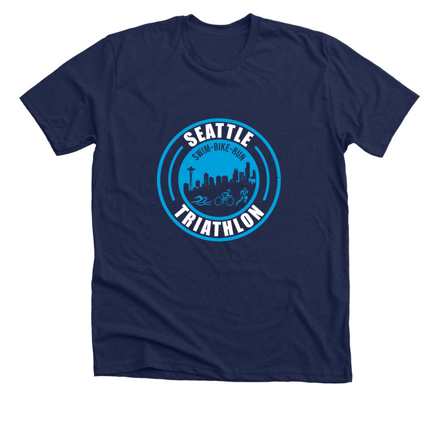 Tri Blend t-shirt and Hoodie, a Solid Navy Blend Premium Unisex Tee