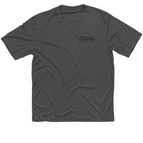 New Life Community, a Iron Grey Heather Classic Performance Tee