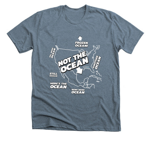Still Not The Ocean, a Heather Slate Premium Unisex Tee