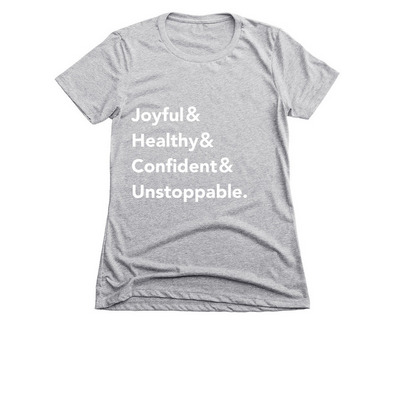 Joyful&, a Dark Heather Grey Women's Slim Fit Tee