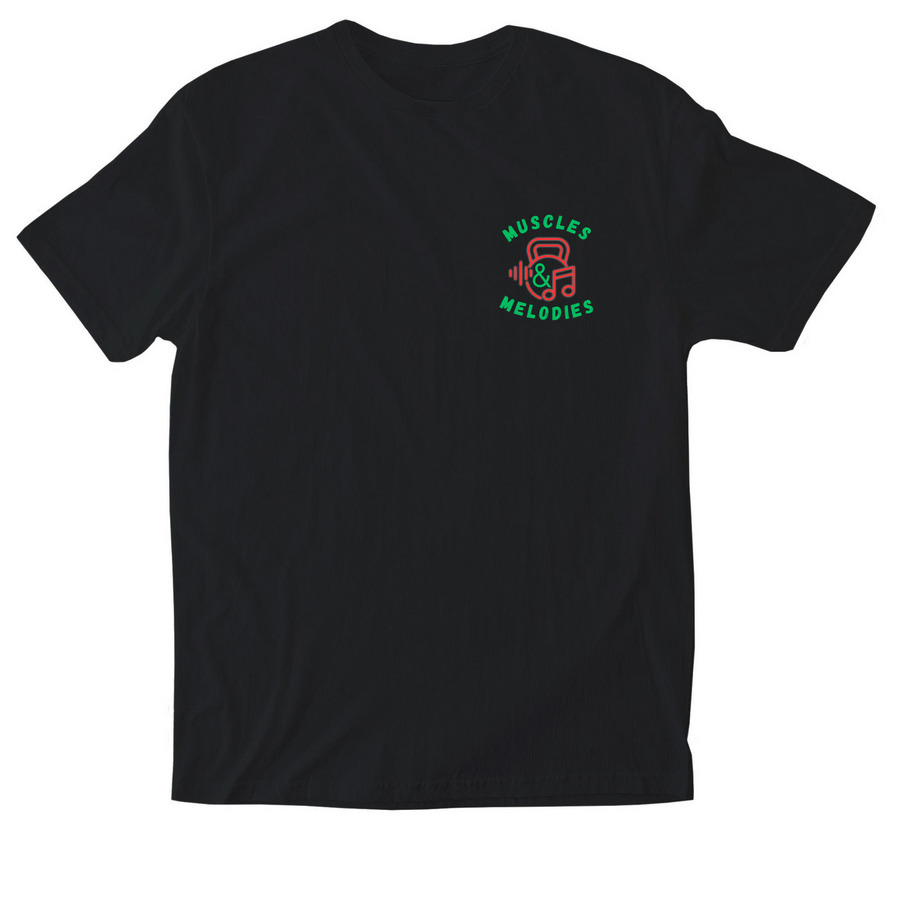 Muscles & Melodies, a Black Softstyle Cotton Tee