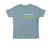 Youth tee green logo, a Heather Blue Lagoon Premium Youth Tee