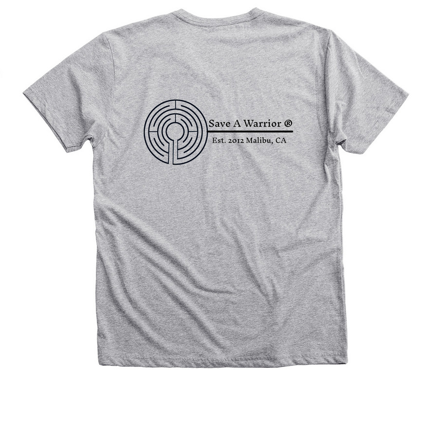 Labyrinth, a Athletic Heather Premium V-Neck Tee (back-view)