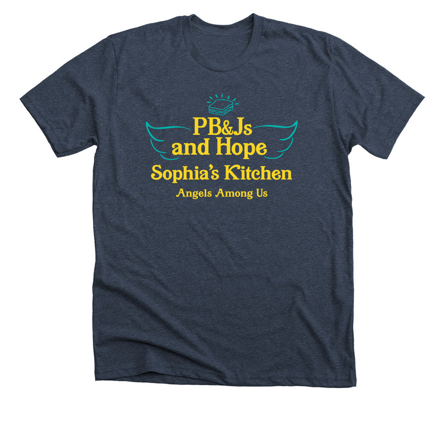 Sophia's Kitchen, a Heather Midnight Navy Premium Unisex Tee