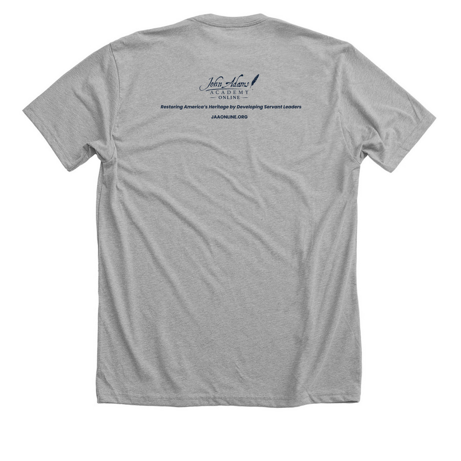 JAA Online Spirit of 1776, a Athletic Heather Premium Unisex Tee (back-view)
