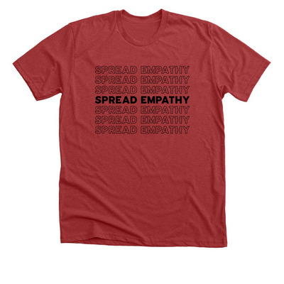 Spread Empathy, a Heather Canvas Red Premium Unisex Tee