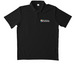 Color Polo Shirts with White Logo, a Black Unisex Performance Polo