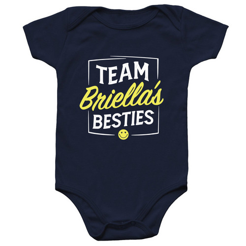 Briella's Besties Babies, a Navy Infant Onesie