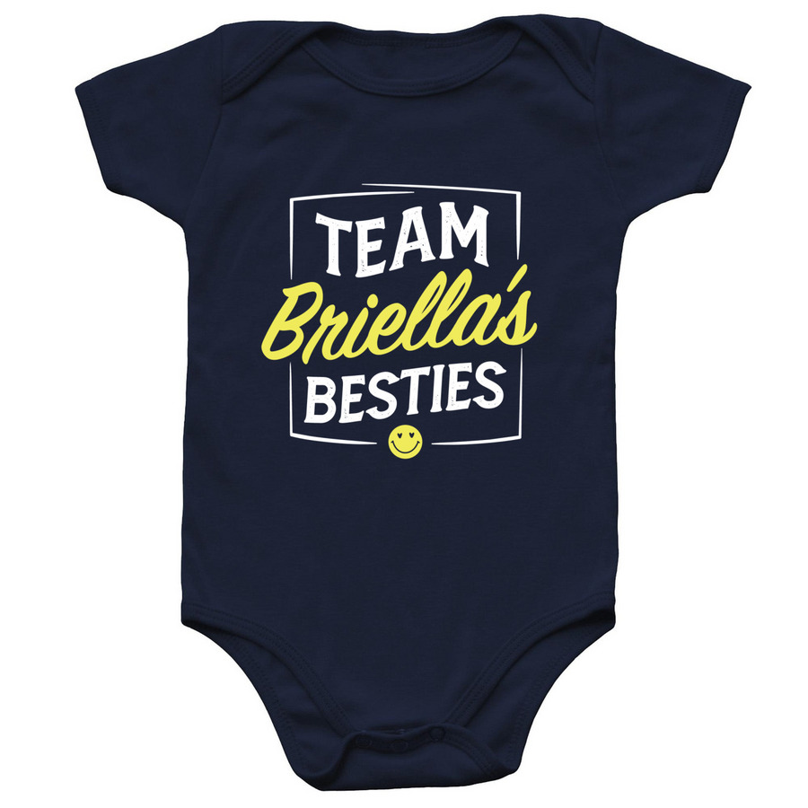 Briella's Besties Babies, a Navy Infant Onesie
