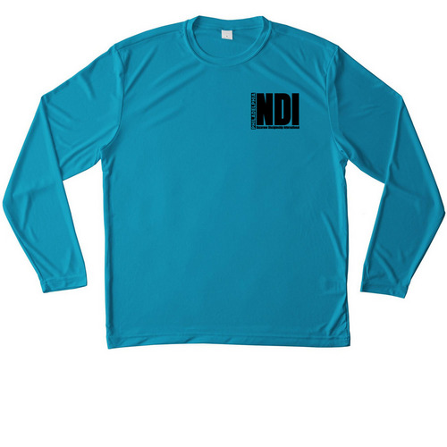 NDI: Ain't Fishing, Ain't Following (Active), a Atomic Blue Unisex Performance Long Sleeve Tee