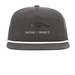 Jaguar Run, a Charcoal/ White Printed Umpqua Snapback Cap