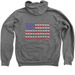 U.P. Flag Zip Up Hoodie - Adult&nbsp;&nbsp;, a Deep Heather Zip Up Hoodie (back-view)
