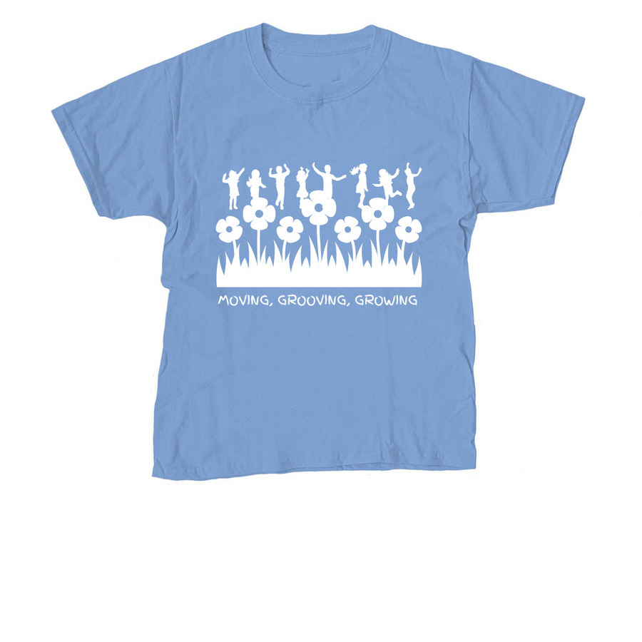 Moving, Grooving, Growing- Youth, a Carolina Blue Youth Unisex Tee