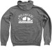 White Wildwood Logo Zip Up, a Deep Heather Zip Up Hoodie (back-view)