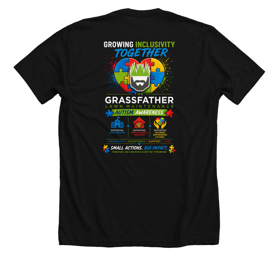 Special Needs Fundraiser !, a Solid Black Blend Premium Unisex Tee (back-view)