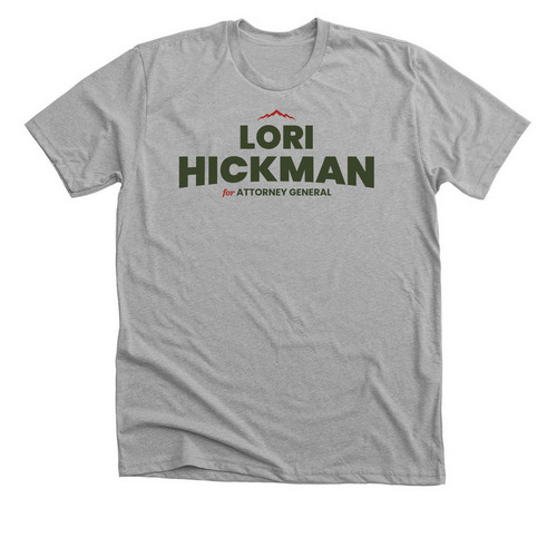 Lori Hickman for Attorney General&nbsp;, a Athletic Heather Premium Unisex Tee
