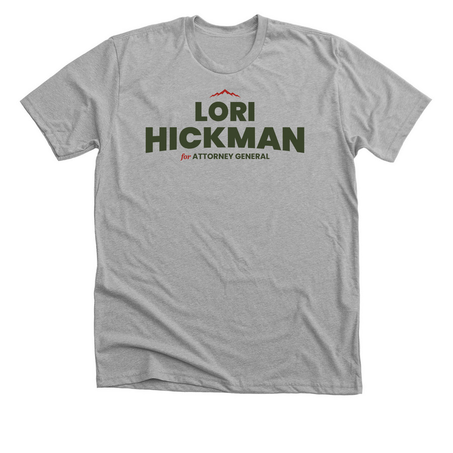 Lori Hickman for Attorney General&nbsp;, a Athletic Heather Premium Unisex Tee