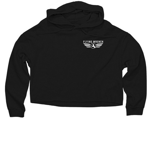 Women's Lightweight Cropped Hoodie, a Black Women?s Lightweight Cropped Hoodie