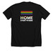 PRIDE - HOME EVERYWHERE, a Solid Black Blend Premium Unisex Tee (back-view)