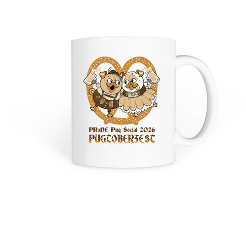 2026 Pugtoberfest Mug, a White Coffee Mug