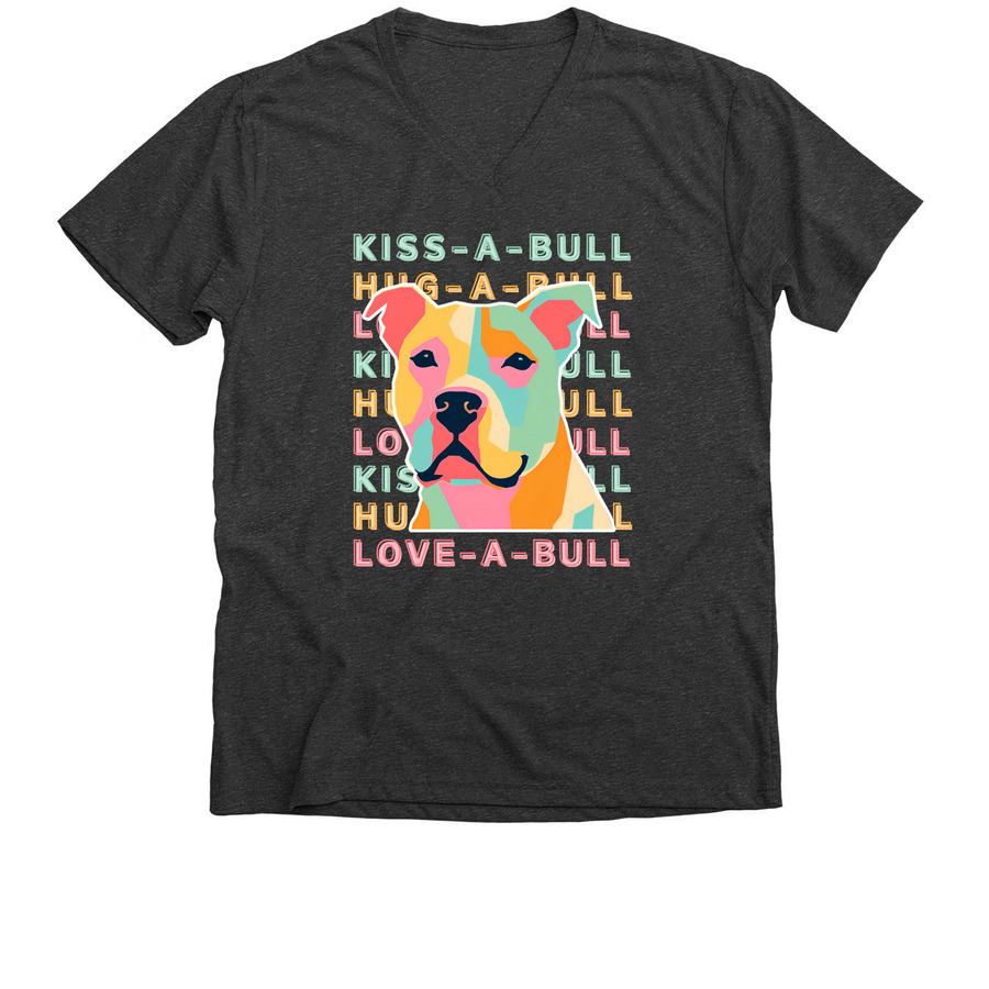 Paws & Kisses&nbsp;??, a Dark Grey Heather Premium V-Neck Tee