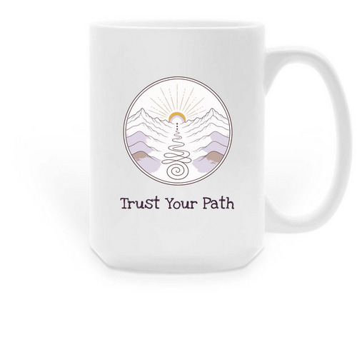 Trust Your Path-Coffee Mug, a White Large Coffee Mug