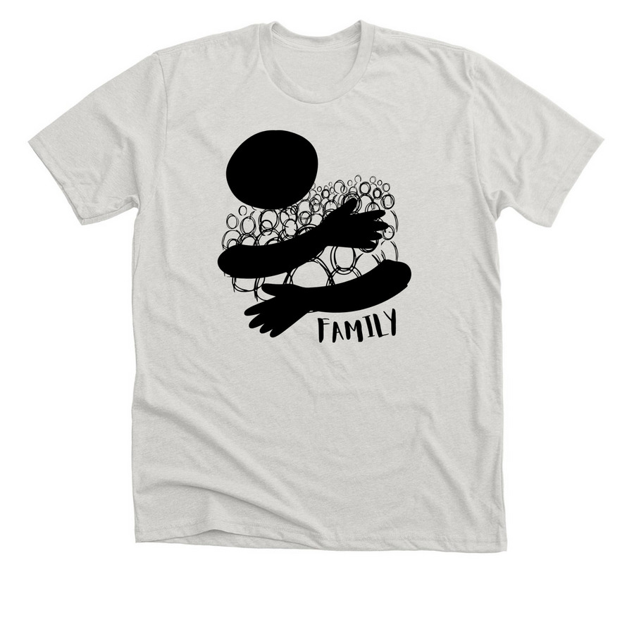 '26-'27 Theme: Family, a Heather Cement Premium Unisex Tee