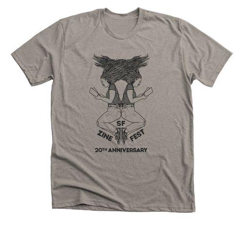 SF Zinefest 2021 Guest of Honor Tee Shirt, a Heather Stone Premium Unisex Tee