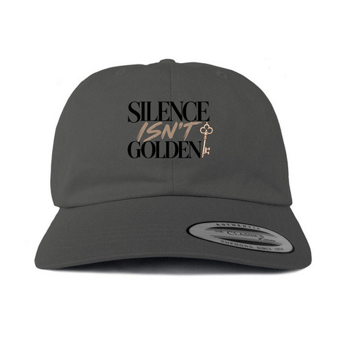 Silence Isn't Golden - Hats, a Dark Gray Printed Classic Baseball Cap