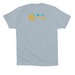 House of Duck Coat of Arms, a Light Blue Premium Cotton Tee (back-view)