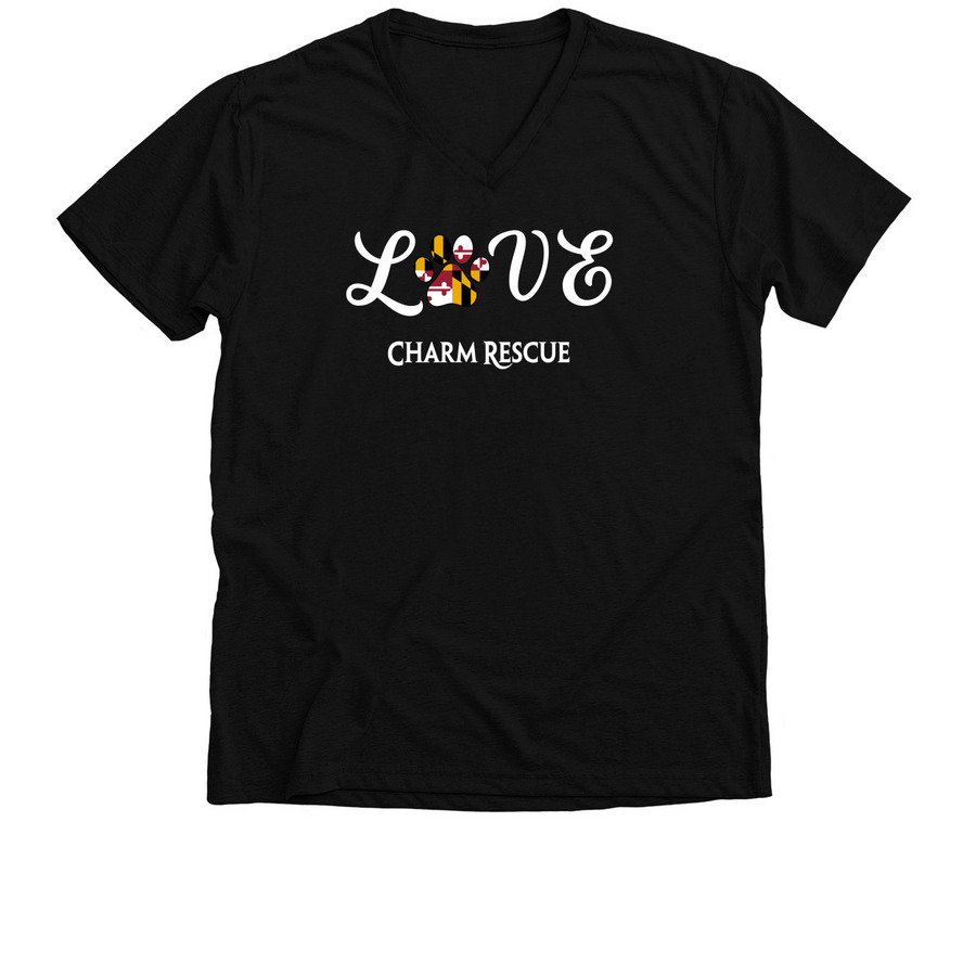 Maryland love, a Solid Black Blend Premium V-Neck Tee
