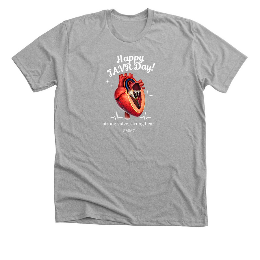 Happy TAVR Day!, a Athletic Heather Premium Unisex Tee