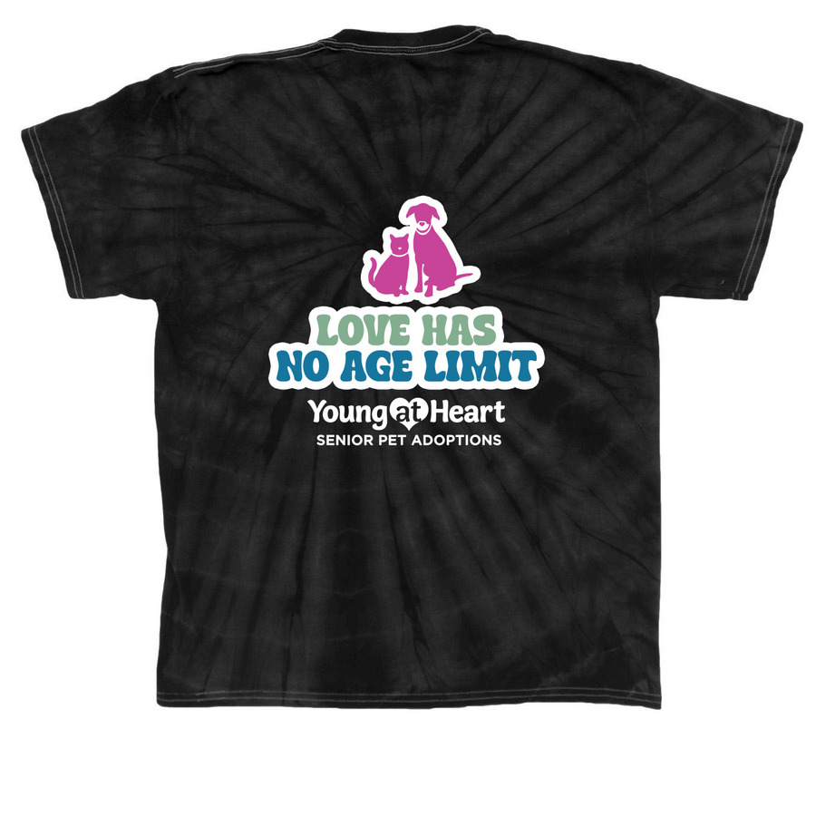 Easily Distracted By Dogs, a Black Classic Tie Dye Tee (back-view)