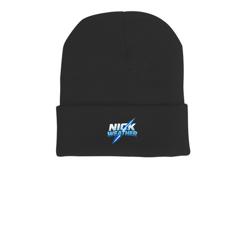 winter hat&nbsp;, a Black Printed Cuffed Beanie