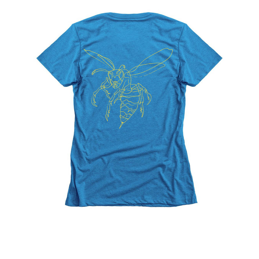 Wild Hornets Stinger Collection, a Turquoise Women's Slim Fit Tee (back-view)