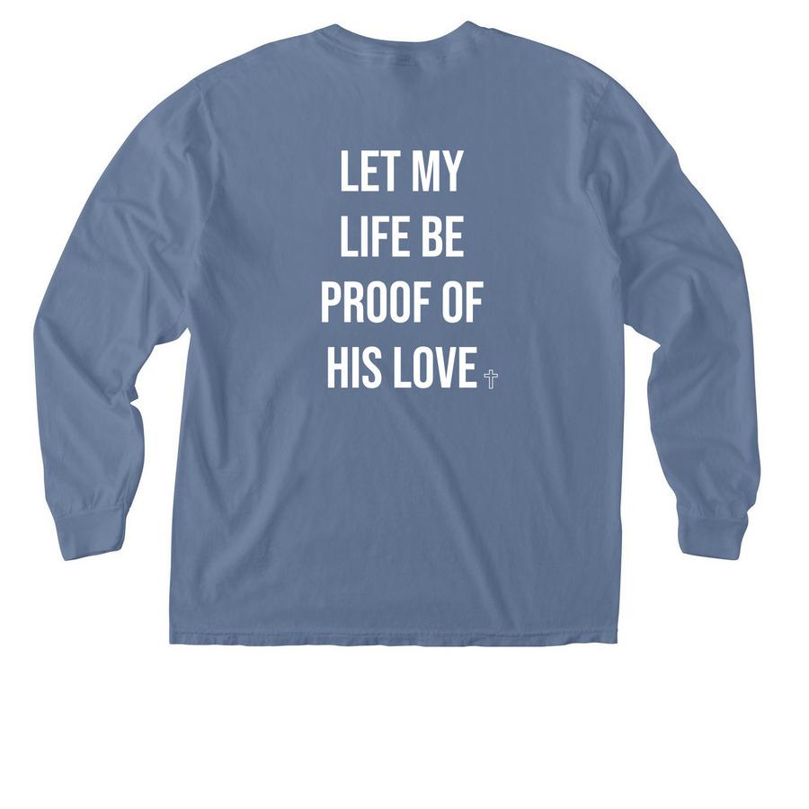 Colt Strong ???, a Blue Jean Comfort Colors Long Sleeve Pocket Tee (back-view)