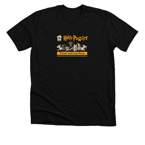 WCTA - Hairy Pawter Dark Background, a Solid Black Blend Premium Unisex Tee