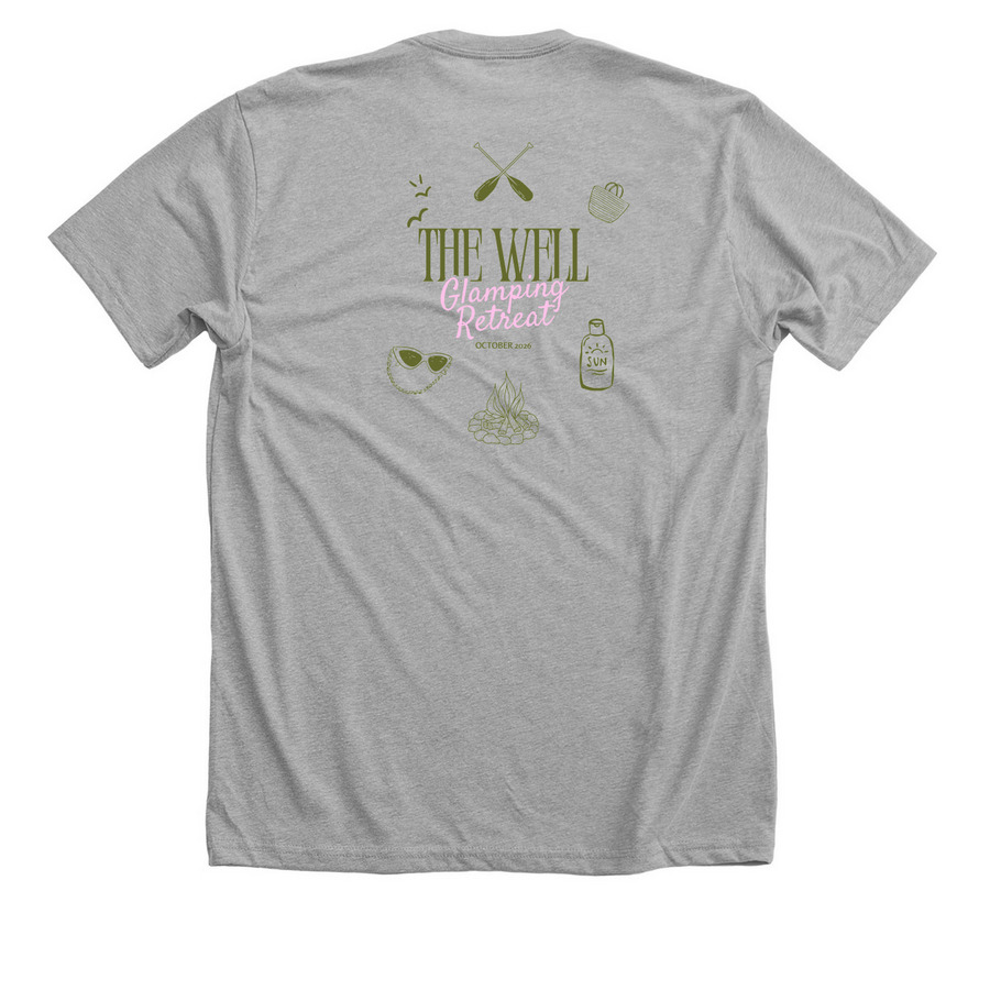 Retreat Cropped Sweatshirt, a Athletic Heather Premium Unisex Tee (back-view)