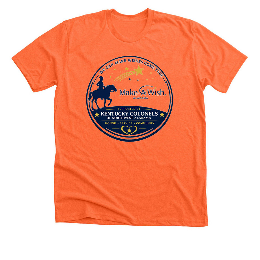 Colonels for Make A Wish, a Heather Orange Premium Unisex Tee