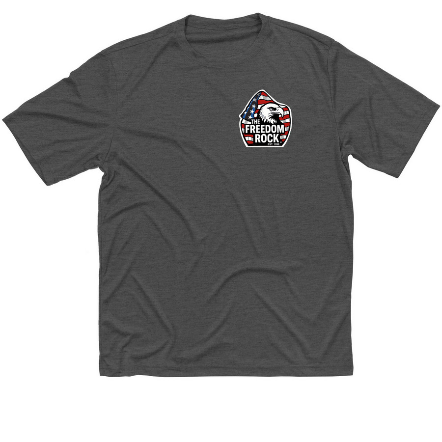 Freedom Rock ?25 Design, a Iron Grey Heather Classic Performance Tee