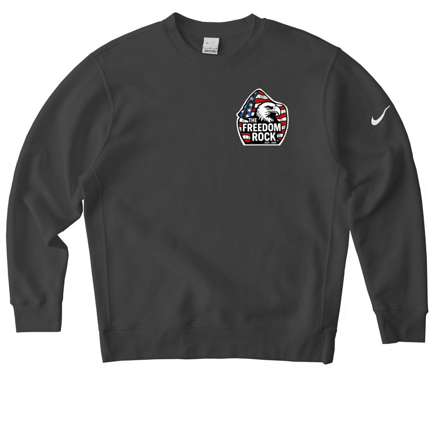 Freedom Rock ?25 Design, a Anthracite Nike Club Fleece Crewneck Sweatshirt