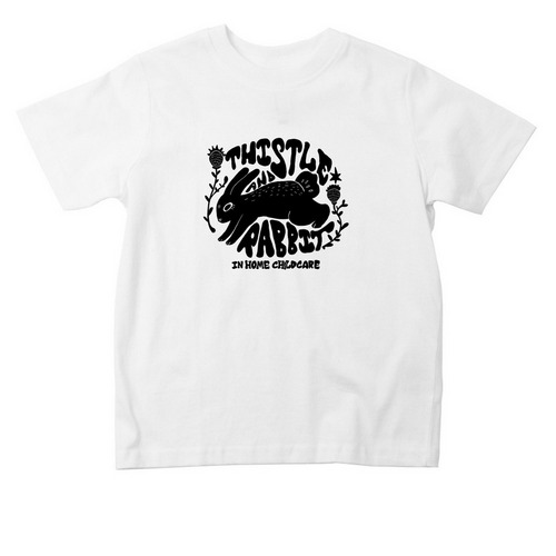 Thistle & Rabbit Toddler Shirt, a White Toddler Tee
