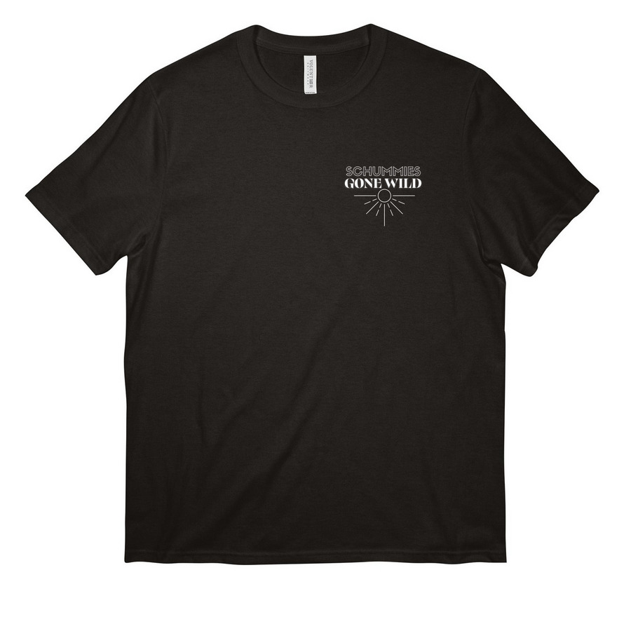 Schummies Gone Wild, a Deep Black All-American Unisex Tee